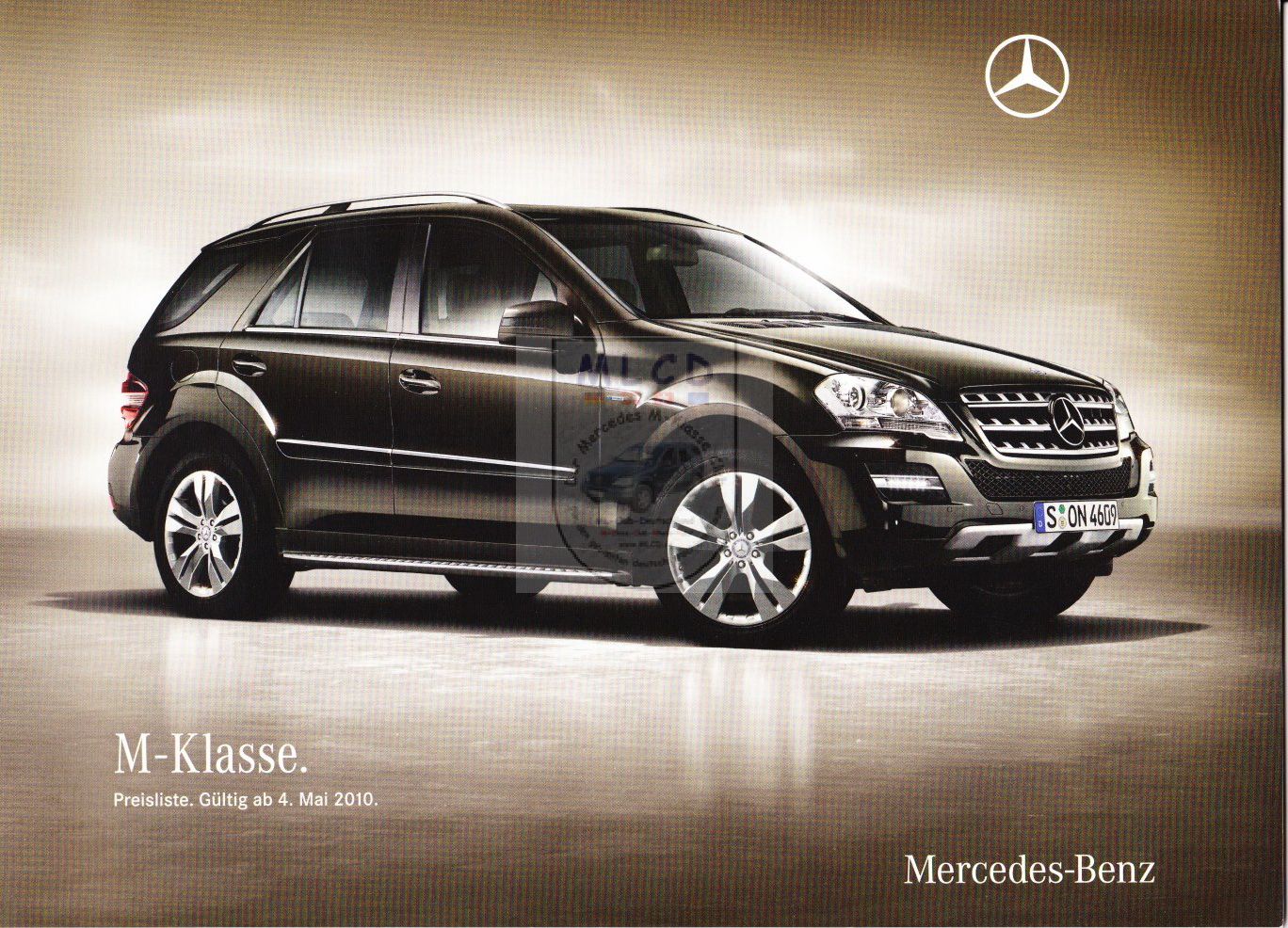 Mercedes-Benz W164 M-Klasse. Preisliste. 2010 05 Mai