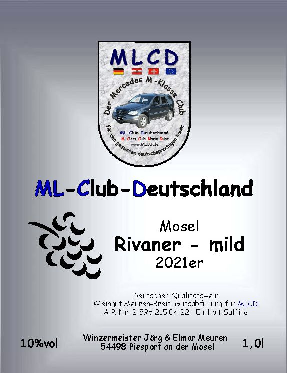 MLCD-Clubwein Mosel Rivaner mild