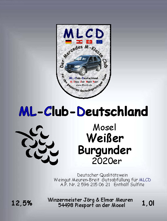 MLCD-Clubwein Mosel Weißer Burgunder