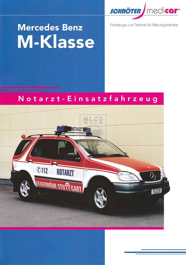 Mercedes-Benz W163 Notarzt-Einsatzfahrzeug SCHRÖTER medicar® Prospekt