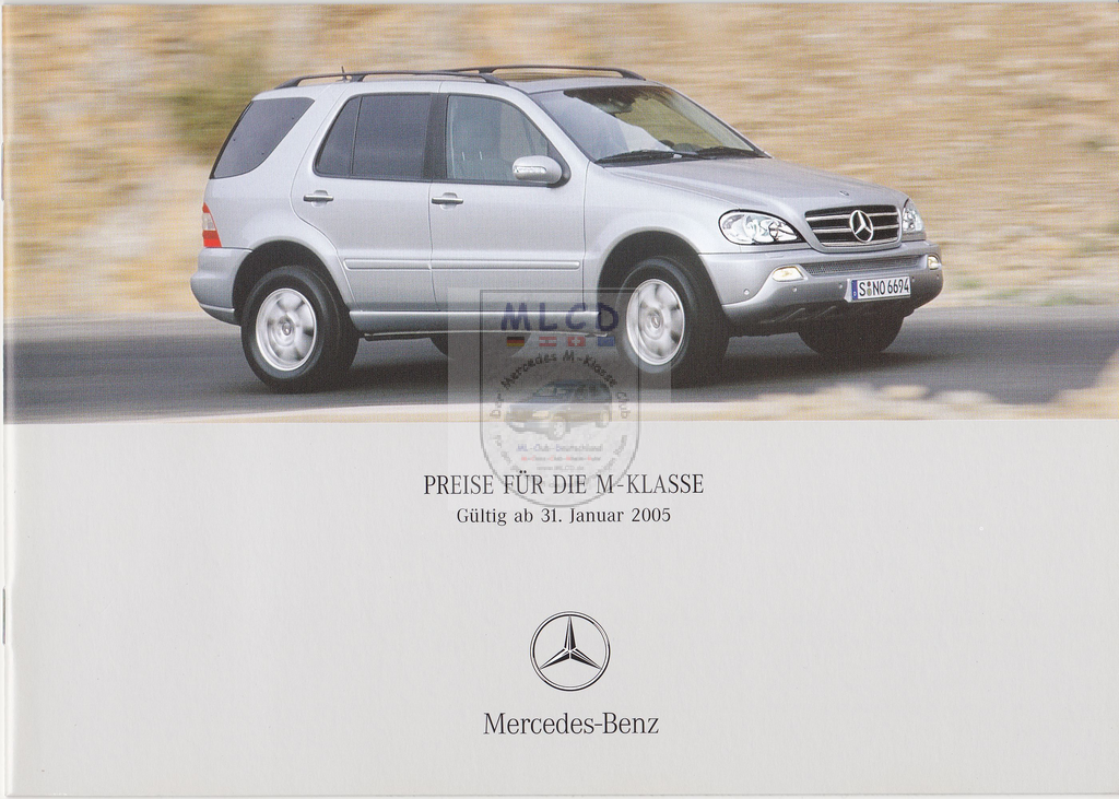 Mercedes-Benz W163 PREISE FÜR DIE M-KLASSE 2005 01 Januar