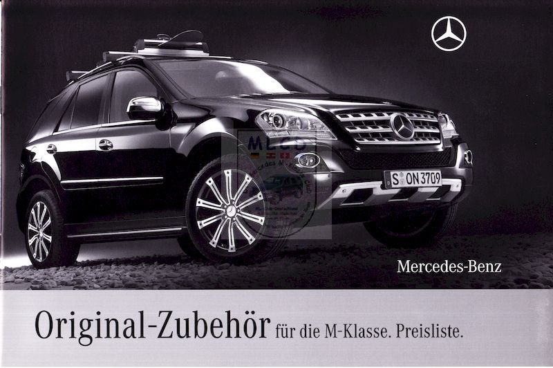 Mercedes-Benz W164 Original-Zubehör für die M-Klasse. Preisliste. 2010 01 Januar